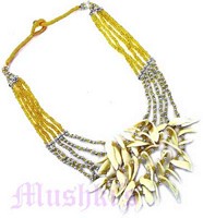 Five Row Mop Chips Necklace - click here for large view